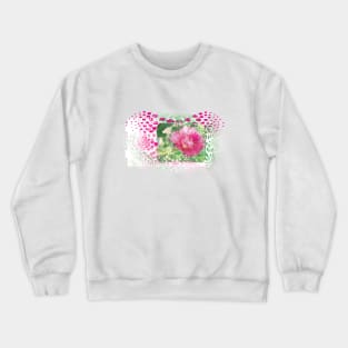 Pink Hollyhock Design Crewneck Sweatshirt